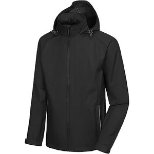 Chaqueta de nailon resistente a la intemperie de fabricante personalizado al por mayor, chaquetas de carcasa blanda para hombre, chaqueta de nailon con logotipo estampado personalizado - Product Image 2