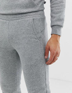 Pantalones de chándal grises ajustados para hombre, pantalones de chándal cómodos de tela elástica para gimnasio, correr, ropa informal con bolsillos, pantalones de entrenamiento atlético medio - Product Image 3