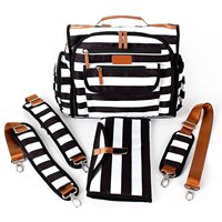 Échantillon gratuit sac à dos fourre-tout convertible sac à couches multifonctionnel étanche poussette organisateur pratique bébé couches stockage