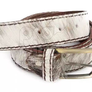 Ceinture en cuir de vachette vintage, décontractée, faite à la main, écologique, durable, boucle en acier, accessoire pour homme - Product Image 2
