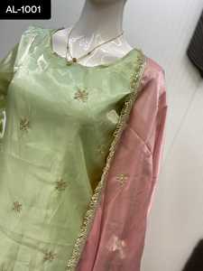 Costume traditionnel indien Jimmi Cho Salwar Kameez avec broderie de séquence travail vêtements de mariage costume Salwar Kameez prêt à l'emploi - Product Image 5