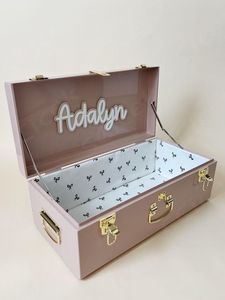 Luxury Metal Lockable Clothing Organizer <b>Storage</b> Trunk with Gold Hardware Modern Design <b>Stackable</b> Home Wardrobe Chest - Product Image 1