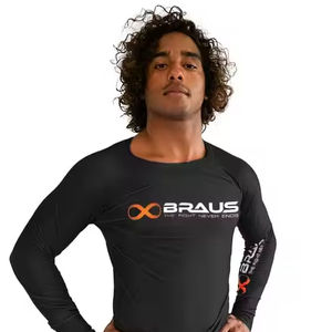 Unisex Custom Logo <b>Rashguard</b> <b>BJJ</b> No Gi Jiu Jitsu MMA Compression Shirt with UV Protection Long Length - Product Image 1