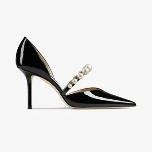 Articolo fantasia di colore nero 2024 belle scarpe da sposa da donna tacchi a spillo décolleté moda abito donna scarpe calzature