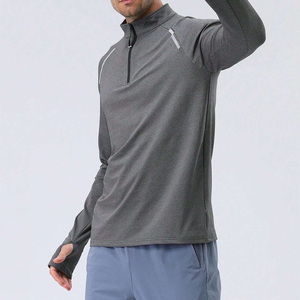 Ropa Deportiva de Manga Larga para Hombre, Personalizada al por Mayor, Compresión Ligera, Transpirable, Elástica en Cuatro Direcciones, Alta Elasticidad, Resistente al Viento - Product Image 3