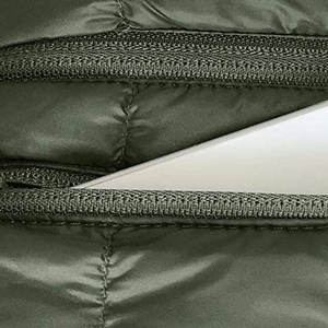 Veste matelassée écologique personnalisée pour homme, brodée, vert forêt, manteau d'hiver à capuche, imperméable, coupe-vent, réversible - Product Image 3