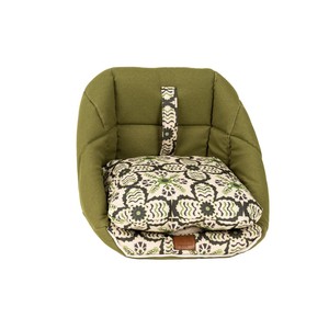 High Quality Multi-Use Green Dog Bed Washable Floral Pattern Reversible Removable Cover Lazy Hound Highland Pet Bolster Cushion - Product Image 2