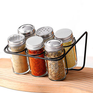 Juego de Frascos Giratorios de Vidrio para Condimentos de Uso Doméstico con Botellas Selladas para Especias, Condimentos y Almacenamiento Organizado de Cocina - Product Image 1