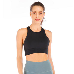Vente chaude de haute qualité sans couture haut fille course entraînement Gym Yoga Fitness femmes sport soutien-gorge été solide réglable Outwork soutien-gorge - Product Image 5