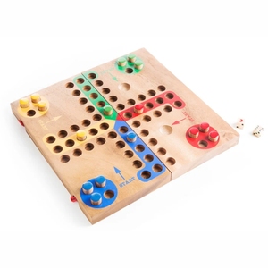 Recién llegado personalizado MDF familia educativo divertido juego Ludo calidad superior portátil hecho a mano de madera 4 jugadores para - Product Image 2