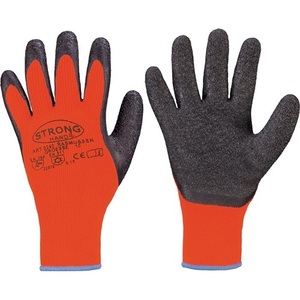 Gants Rasmussen pour temps froid, taille 10, orange/noir, EPI catégorie II, conformes aux normes EN 388 et EN 511, STRONGHAND - Lot de 12 - Product Image 1