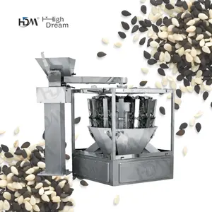Mesin pengisi dan pengemasan, Super Presisi untuk herbal butir-butir teh safron mikro Multihead kombinasi kemasan dan pengisi