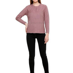 Suéteres de punto cálidos de invierno OEM para mujer, suéter de punto de moda personalizado de Color sólido para Otoño e Invierno - Product Image 4