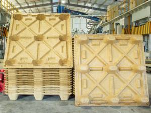 Palette en bois moulé recyclé léger et empilable, 4 voies, 1200x800x130mm, simple face, transport de marchandises, exportation - Product Image 6