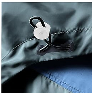 Chaqueta Cortavientos Ligera Impermeable para Hombre, Color Sólido, Talla Grande, con Capucha, Cremallera, Resistente al Viento, para Uso en Exteriores - Product Image 4