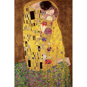 Gustav Klimt's the Kiss <b>Poster</b> Art Deco Design for Wall Decor - Product Image 1