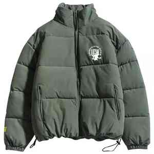 Wholesale XL Size Cotton <b>Padded</b> Stand Bomber Jacket for Men Winter <b>Thermal</b> Outer Formal Canvas OEM Service Available - Product Image 3