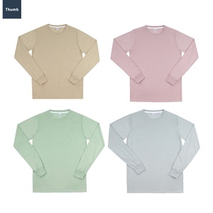 Camisetas Lisas de Manga Larga con Sensación de Algodón, 100% Poliéster para Sublimación, Ropa para Hombre, Cuello Redondo, Unisex, Alta Calidad - Product Image 1