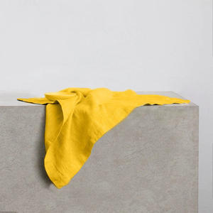 Serviette en coton en jaune doux qualité mariage dîner serviette à la main Table coton mariage serviettes en coton - Product Image 6