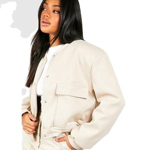 Vêtements de mode, veste en coton 100% personnalisée en gros, veste légère streetwear, plusieurs poches, coupe classique, vestes pour femmes - Product Image 4