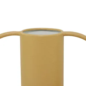 Vase à fleurs en métal fait à la main de designer Vase à fleurs d'affichage d'accent de décoration intérieure moderne et minimaliste pour les planificateurs d'événements Vase en métal - Product Image 3