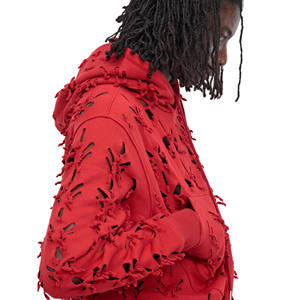 Suelto Casual manga larga con capucha pulóver personalidad Streetwear sudaderas 100% algodón hombres personalizado impreso Sudadera con capucha - Product Image 3