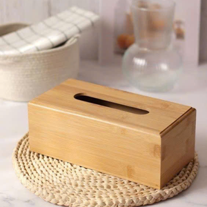 Cubierta decorativa de caja de pañuelos de ratán, servilletero de mimbre hecho a mano para encimera de tocador de baño o mesa de centro - Product Image 5