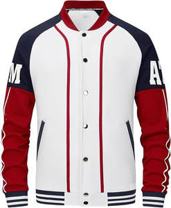 Chaquetas universitarias unisex de moda al por mayor chaquetas con logotipo de diseñador personalizado chaqueta de béisbol informal Letterman abrigo de algodón - Product Image 1