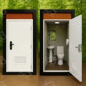 Baño Móvil Temporal, Lavabo Portátil Público, Unidad de Baño Prefabricada, Cabina de Baño Exterior para Uso en Obras de Construcción - Product Image 2