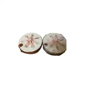 판매 고리 버들 대나무 가방 바구니 기념품 선물 (WHATSAPP 0084587176063 샌디) 에 대 한 조개 조개 손으로 짠 라피아 짚 라운드 가방