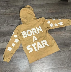 Sudaderas con capucha con logotipo personalizado Street Hip-Hop 350gsm 80% Algodón French Terry Heavyweight Plain Pullover Vintage ácido lavado desgastado para hombres - Product Image 4