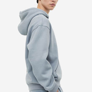 Sweat-shirt en molleton à capuche Hip-Hop unisexe à la demande des clients en gros en coton de marque privée Couples amples hiver teints en couleur unie - Product Image 5