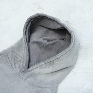 Nouveau design en détresse recadrée poids lourd automne coton 400 Gsm Boxy Fit Style surdimensionné Logo personnalisé hommes sweats à capuche lavés à l'acide - Product Image 6