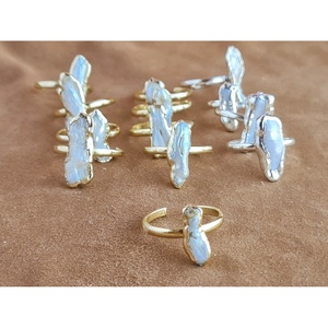 Unique Baroque Pearl <b>Rings</b> with Gold Plating Stylish Resale Collections - Product Image 1