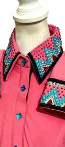 100% chemises en taffetas extensible en verre pour l'équitation Western Showmanship Style confortable et durable - Product Image 4