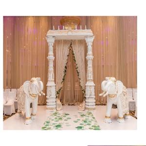 Puerta de entrada de boda tradicional, decoración elegante, pilares de desarrollo, puerta de entrada de boda de estilo indio del Sur - Product Image 1