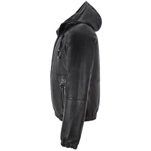 SMITHY SPORTS Veste d'hiver pour homme, col montant, coupe-vent, respirante, 100% cuir véritable, best-seller en ligne, style urbain - Product Image 3