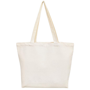 Grand sac fourre-tout personnalisé en toile et coton-Logo imprimé, poche et fermeture à glissière avec double poignées, vente en gros de sac fourre-tout durable OEM - Product Image 3