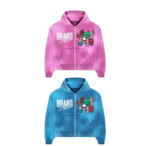 2026 personnaliser les sweats à capuche lavés à l'acide avec des conceptions de personnalisation créatives coupe décontractée vêtements attrayants nous assurerons la qualité - Product Image 1