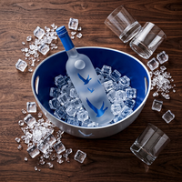 Seau à glace pour bière, 4 bouteilles, plaqué argent, pour KTV et fêtes, vente en gros, personnalisation OEM