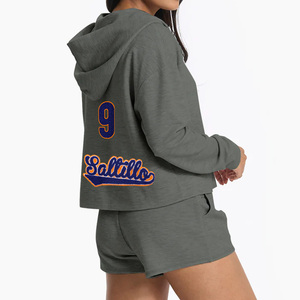 Femmes unisexe haute qualité solide décontracté 100% coton dessin élastique à capuche pantalons de survêtement survêtement ensembles Cargo pantalon survêtements sueur - Product Image 2