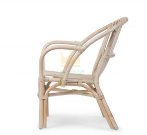 Moderno 2023 nuevo modelo de madera de ratán silla alta de bebé para niños al aire libre sala de estar mecedora y silla de alimentación - Product Image 3