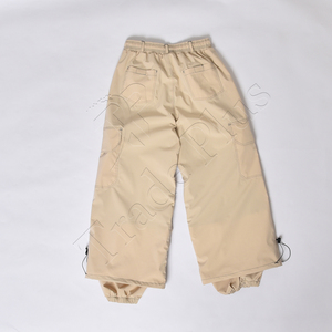 Pantalones de nieve impermeables Beige Unisex con cordón de cintura elástica y pantalones de esquí de capa interior de poliéster transpirable - Product Image 3