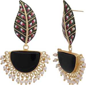 Meenakari, juego de pendientes de fundición de metal con estilo para mujeres y niñas, acabado lujoso, ornamentación única - Product Image 2