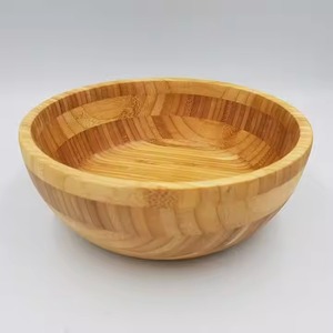 Bol de service en bambou de qualité pour restauration buffet de cuisine restaurant hôtel salle à manger salade collation fruits pain table utilisation alimentaire - Product Image 3