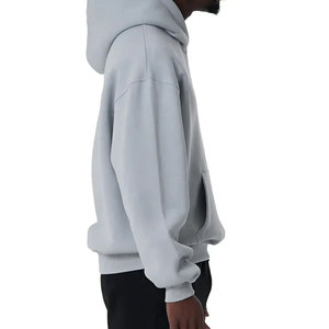 Nouveaux hommes à la mode grande taille sweats à capuche d'hiver 100% coton décontracté demi-poche zippée respirant séchage rapide - Product Image 2