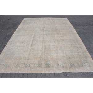 พรมตุรกีวินเทจ ขนาด 9.3x13.1 ฟุต พรมลายสัตว์สีเบจ - Product Image 1