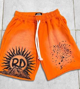 Custom <b>Men</b> Distressed Faded Sweat <b>Shorts</b> Printed Embroidery 100% Cotton French Terry Raw Edges Summer Acid Wash <b>Shorts</b> Uniesx - Product Image 4