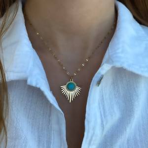 Collar de Turquesa Natural que Cambia de Color para Mujeres y Niñas, Regalo de Aniversario, Cumpleaños y Celebración - Product Image 4