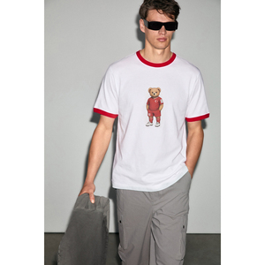 GRIMELANGE ULGEN เสื้อยืดพิมพ์ลายพิเศษสำหรับผู้ชาย คอตตอนออร์แกนิก 100% คอตตอนออร์แกนิกพิมพ์ลายพิเศษสำหรับฟุตบอลโลก - Product Image 2